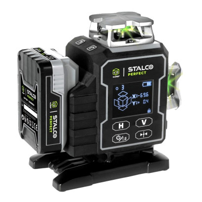 Krížový laser samonivelačný 4D LLP4DG, zelený