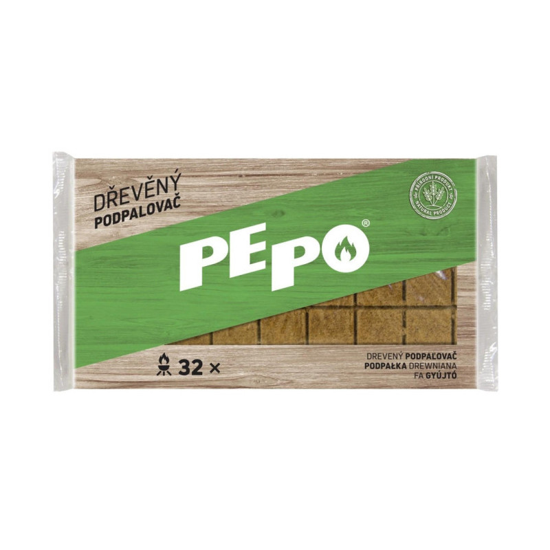Drevený podpaľovač PE-PO pevný 32 ks