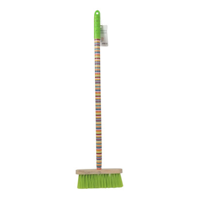 Detská metla 73 cm, farebné pruhy
