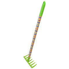 Detské hrabličky 63 cm 7 zubov, farebné pruhy