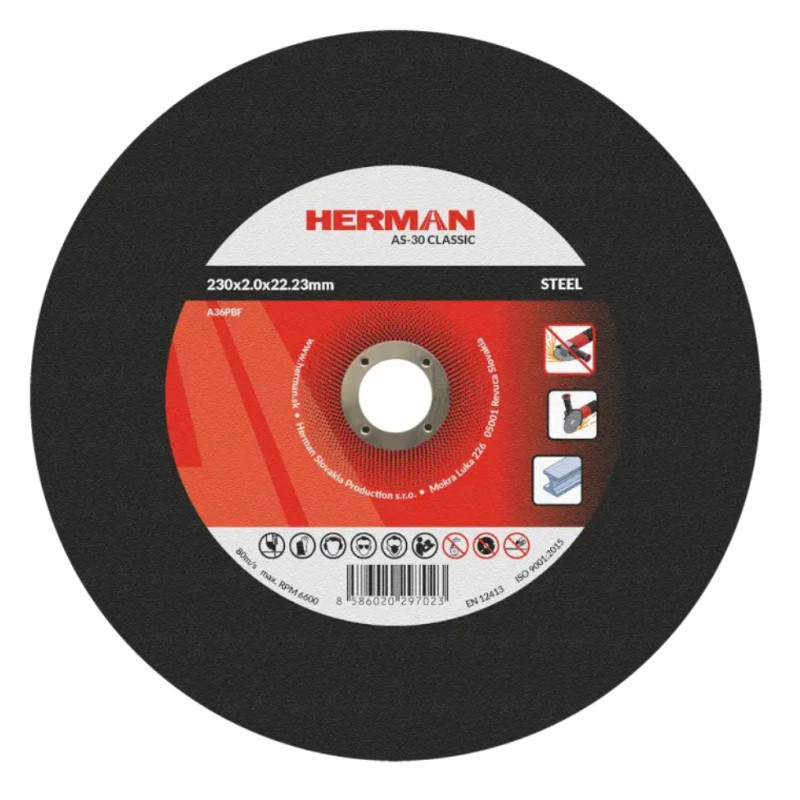 Rezný kotúč na oceľ 230x2,0x22,23 mm AS-30 Classic