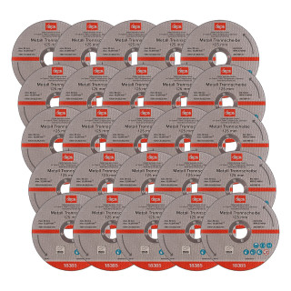 Rezný kotúč na kov 125x1,0x22,2 mm, 25 ks