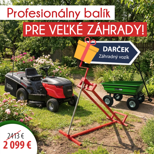 Set Traktorová kosačka GAR 960 T + Zdvihák na čistenie kosačiek a ATV RTH400 + Záhradný vozík GGW 250