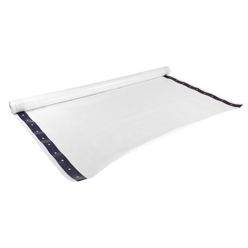 Zakrývacia plachta 180 g/m2, 2x20 m, mriežková transparentná/biela