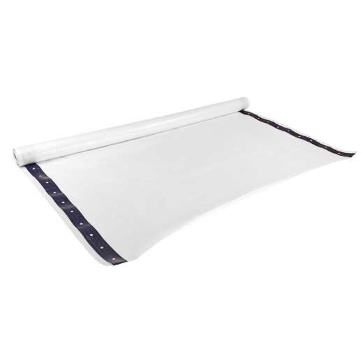 Zakrývacia plachta 180 g/m2, 2x20 m, mriežková transparentná/biela