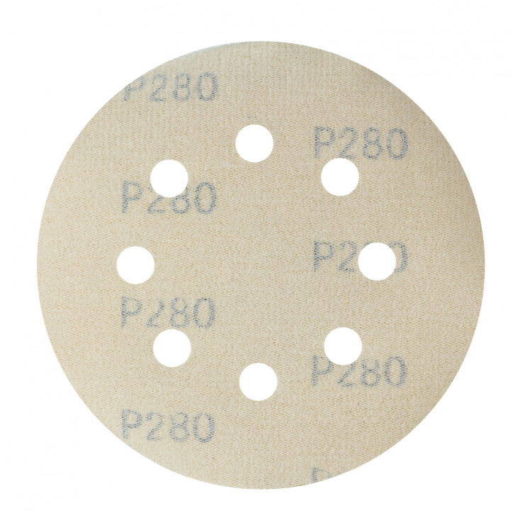 Brúsny papier pre excentrickú brúsku 125 mm P280, 10 ks Brúsny papier pre excentrickú brúsku 125 mm P280, 10 ks