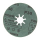 DEMA Fíbrový brúsny kotúč 125 mm K36, 25 ks