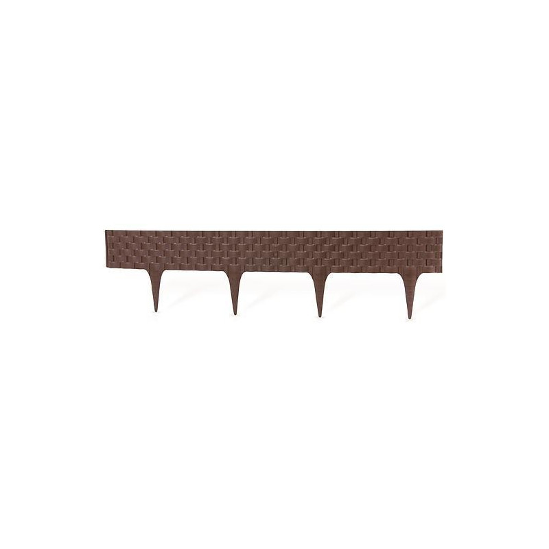 Plastová palisáda RattanPalisade, 82x9,5 cm, tmavá hnedá, 240 cm
