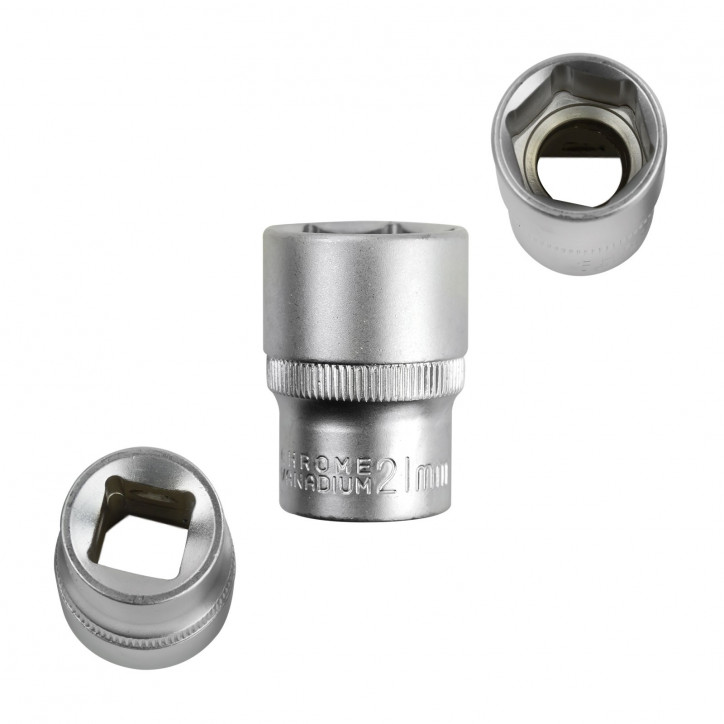 Nástrčkový kľúč / orech krátky 21 mm 1/2" Nástrčkový kľúč / orech krátky 21 mm 1/2"