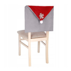 SPRINGOS Vianočný poťah na stoličku Gnom s brmbolcom 50x62 cm, šedý