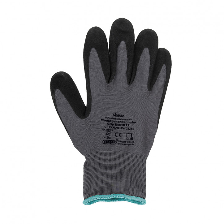 Montážne pracovné rukavice Grip GMHG 12XXXL Montážne pracovné rukavice Grip GMHG 12XXXL