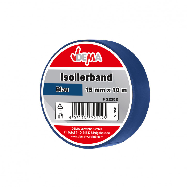 Elektrikárska izolačná páska 15 mm / 10 m, modrá Elektrikárska izolačná páska 15 mm / 10 m, modrá