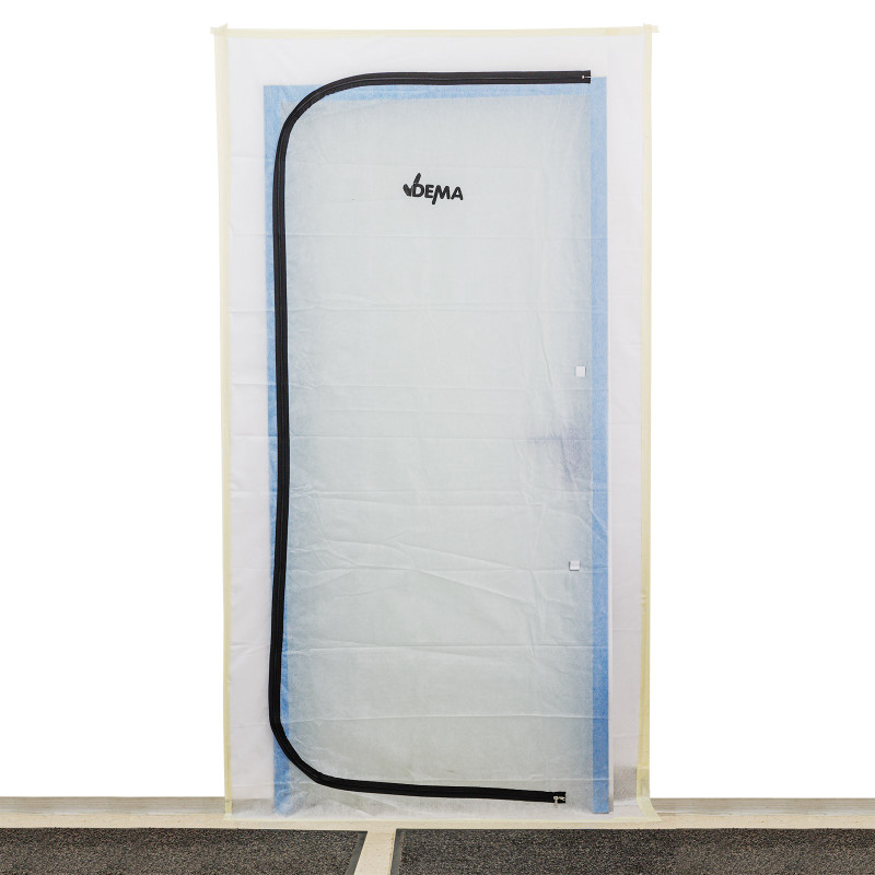 DEMA Ochranná fólia proti prachu na dvere so zipsom 110x220 cm z netkanej textílie