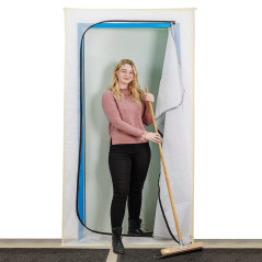 DEMA Ochranná fólia proti prachu na dvere so zipsom 110x220 cm z netkanej textílie