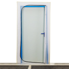 DEMA Ochranná fólia proti prachu na dvere so zipsom 110x220 cm z netkanej textílie
