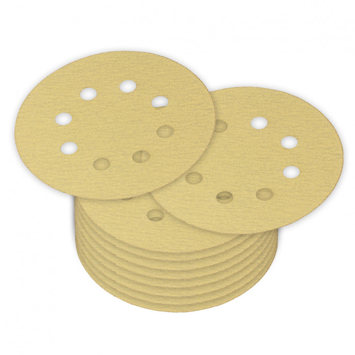Brúsny papier pre excentrickú brúsku 125 mm P120, 10 ks Brúsny papier pre excentrickú brúsku 125 mm P120, 10 ks