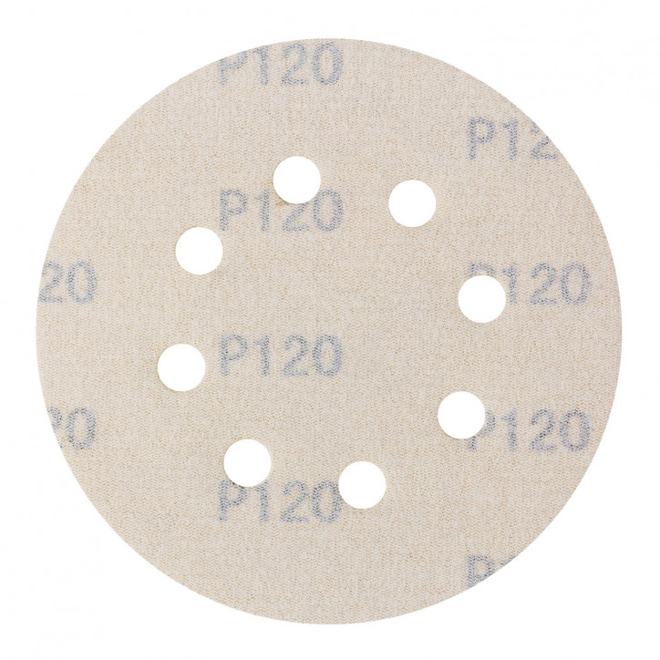 Brúsny papier pre excentrickú brúsku 125 mm P120, 10 ks Brúsny papier pre excentrickú brúsku 125 mm P120, 10 ks