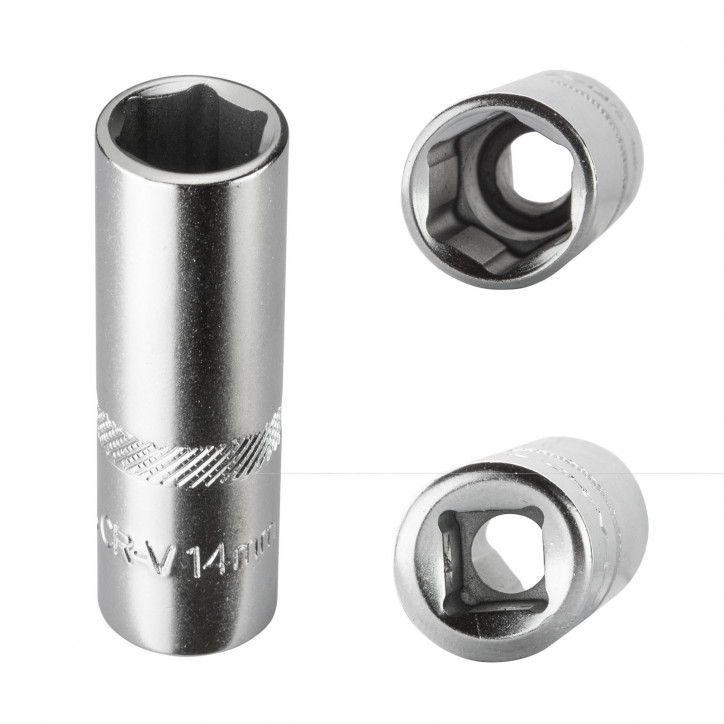 Nástrčkový kľúč / orech dlhý 14 mm 3/8" Nástrčkový kľúč / orech dlhý 14 mm 3/8"