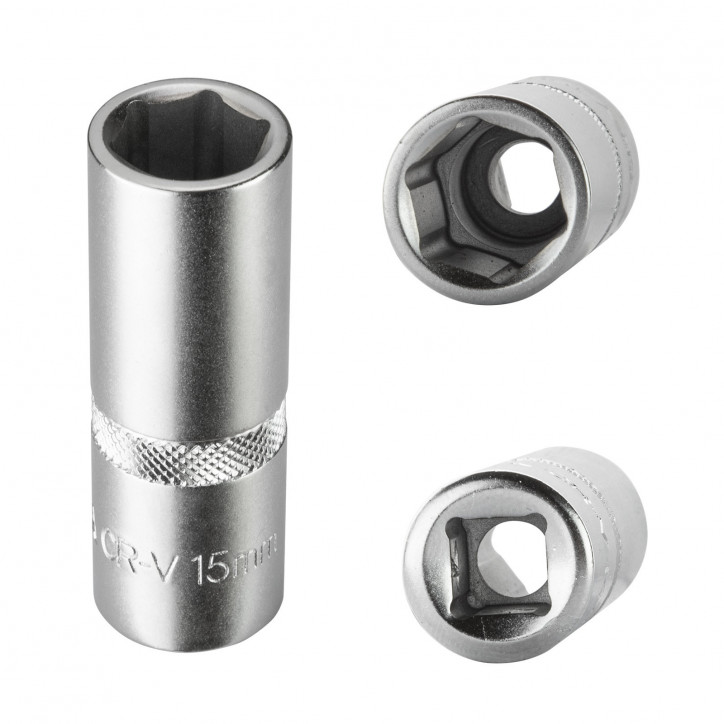 Nástrčkový kľúč / orech dlhý 15 mm 3/8" Nástrčkový kľúč / orech dlhý 15 mm 3/8"