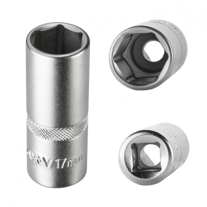 Nástrčkový kľúč / orech dlhý 17 mm 3/8" Nástrčkový kľúč / orech dlhý 17 mm 3/8"
