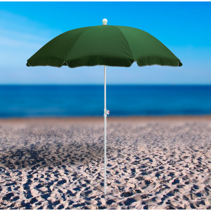 Plážový slnečník 180 cm UV30 Beach, zelený Plážový slnečník 180 cm UV30 Beach, zelený