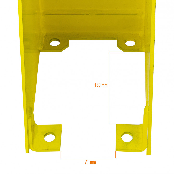 Bezpečnostný U-profil na ochranu regálov 40 cm / 5 mm Bezpečnostný U-profil na ochranu regálov 40 cm / 5 mm