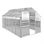 Stabilný skleník s ohromnou úžitkovou plochou 6,8 m2 a štyrmi strešnými oknami. Steny a strecha skleníka zo špeciálnych 6-milimetrových dutých komorových dosiek. Vysoká ochrana proti UV žiareniu (pri inštalácii dbajte na vnútornú a vonkajšiu stranu).