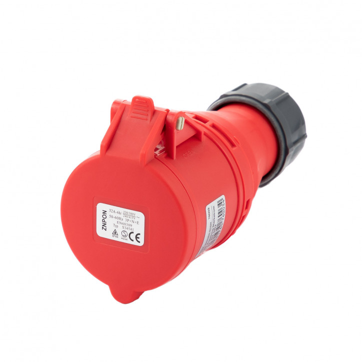 CEE spojka silnoprúdová, 5-pólová, 32 A/400 V, IP44 CEE spojka silnoprúdová, 5-pólová, 32 A/400 V, IP44