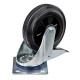 DEMA Gumové otočné koliesko s brzdou 160 mm, do 70 kg