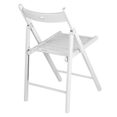 Drevená sklopná stolička Buche, biela