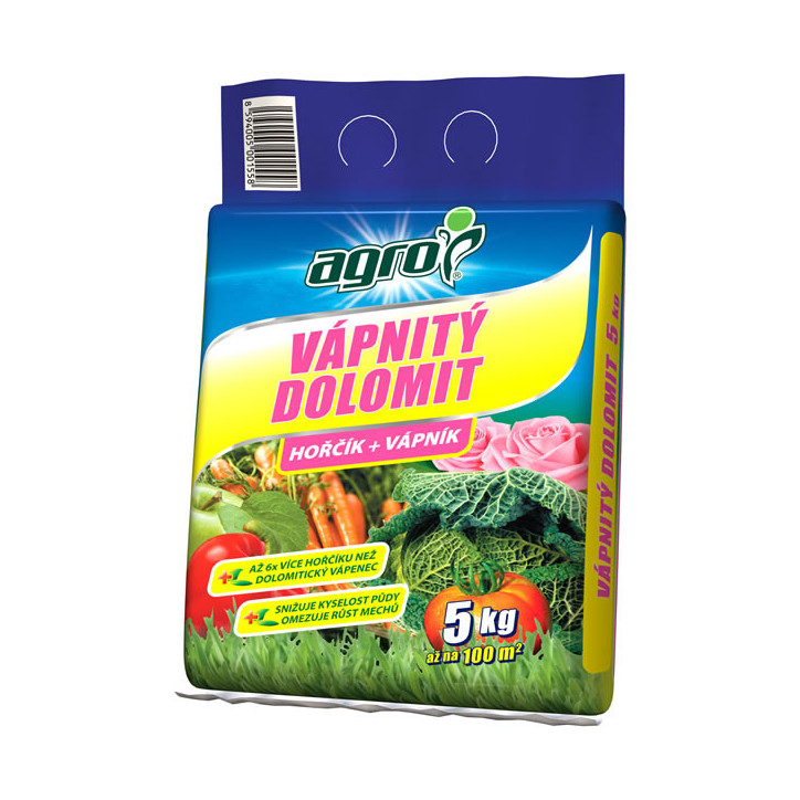 Minerálne hnojivo Vápnitý dolomit s horčíkom a vápnikom 5 kg Minerálne hnojivo Vápnitý dolomit s horčíkom a vápnikom 5 kg