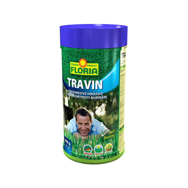 TRAVIN Trávnikové hnojivo s účinkom proti burinám 3v1, 0,8 kg