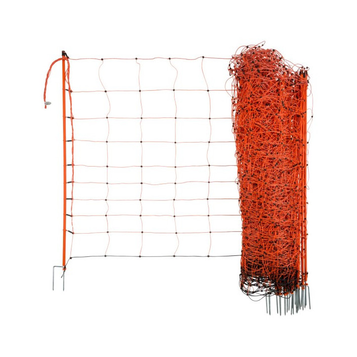 Sieť na elektrický ohradník 108 cm x 50 m oranžová