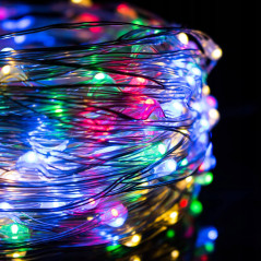 LED reťaz Nano 51 m, 480 LED, IP44, 8 svetelných módov, multicolor