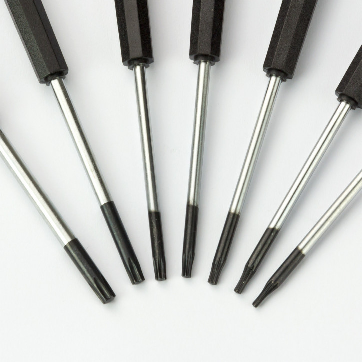 Skrutkovače na jemnú mechaniku torx T6-T20, 7-dielna sada