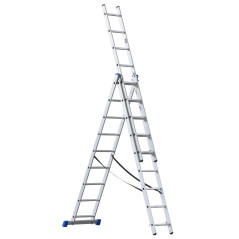 Rebrík G21 3-dielny 5,9 m trojdielny 5,9m, 3x9 priečok