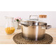 Hrniec Gourmet Magic s cedidlom 28 cm s pokrievkou nerez