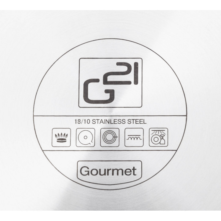 Hrniec G21 Gourmet Miracle s cedníkom 28 cm s pokrievkou nerez/greblon
