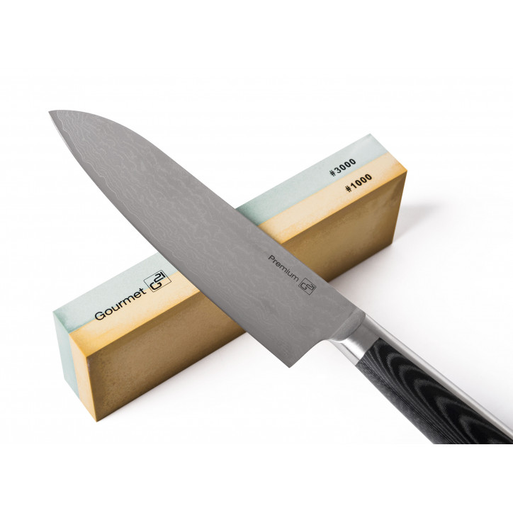 Sada nožov G21 Damascus Premium v bambusovom bloku 5 ks + brúsny kameň