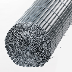 DEMA Clona na plot, bambusová rohož z PVC 100x500 cm, šedá