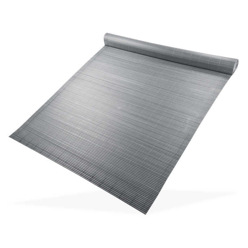 DEMA Clona na plot, bambusová rohož z PVC 160x500 cm, šedá
