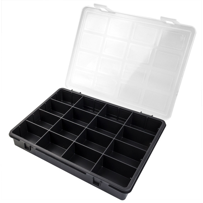 DEMA Plastový organizér 24x19x4 cm, 16 priehradiek