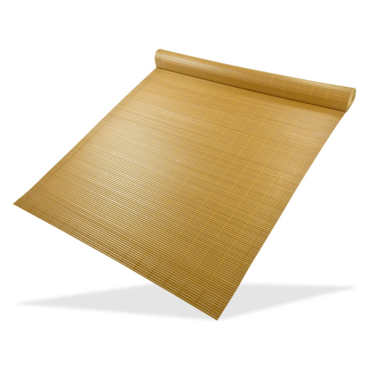 Clona na plot, bambusová rohož z PVC 100x500 cm, žltá Clona na plot, bambusová rohož z PVC 100x500 cm, žltá