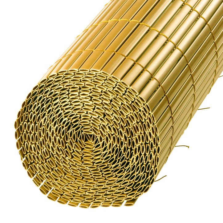 Clona na plot, bambusová rohož z PVC 100x500 cm, žltá Clona na plot, bambusová rohož z PVC 100x500 cm, žltá