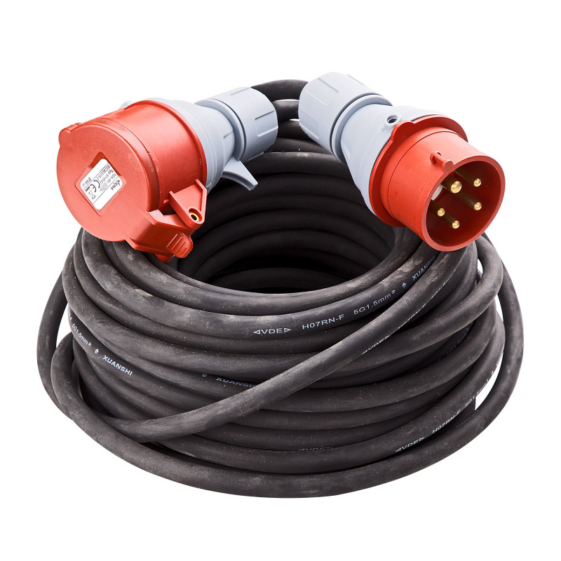 Predlžovací kábel IP44 H07RN-F 16A 5x1,5 mm2 25 m