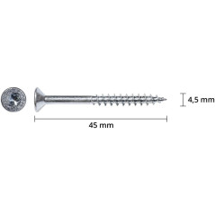 Vintec Skrutky do drevotriesky 4,5x45 T20, 300 ks