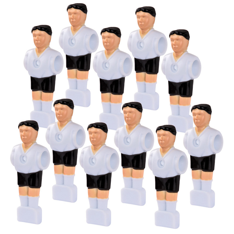 DEMA Futbalisti / sada hráčov pre stolný futbal 11 ks, bielo-čierna DEMA Futbalisti / sada hráčov pre stolný futbal 11 ks, bielo-čierna