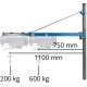 Güde Otočné rameno pre lanový navijak 1200 100-600 KG