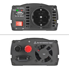DEMA Menič napätia 12 V / 230 V 300/600 W USB