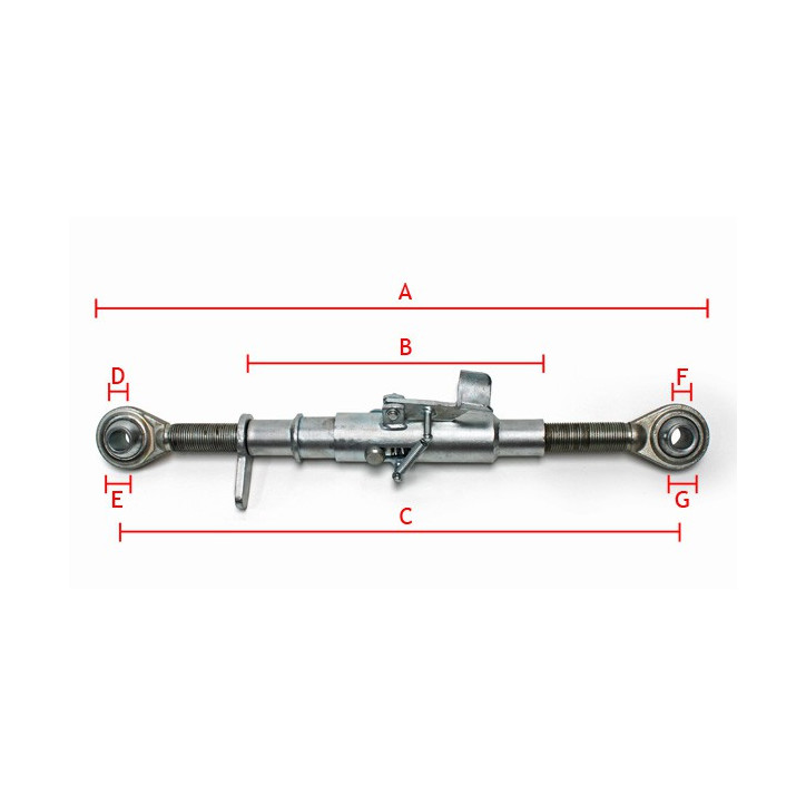 Tretí bod teleskopický pre traktor 480-640 mm M36x3 Kat. 2 Tretí bod teleskopický pre traktor 480-640 mm M36x3 Kat. 2